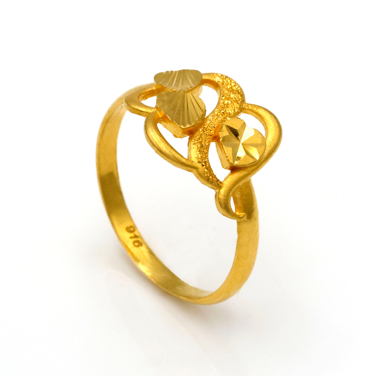 22K Gold Sweetheart Rings - Al Fanan