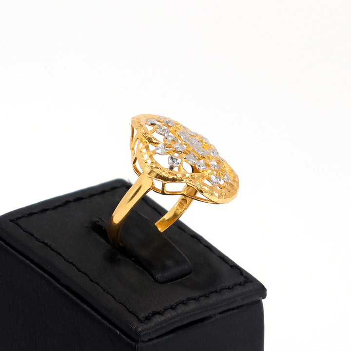 22K Gold Ring – Subtle Lightweight Ring Perfect for Gifting – Side Angle