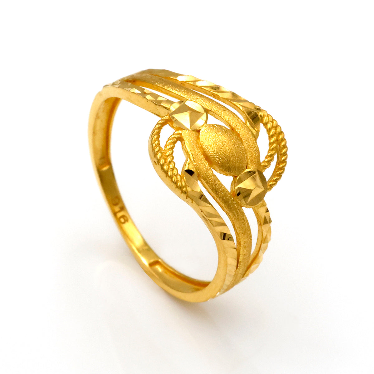 Statement Gold Ring 22K - Al Fanan