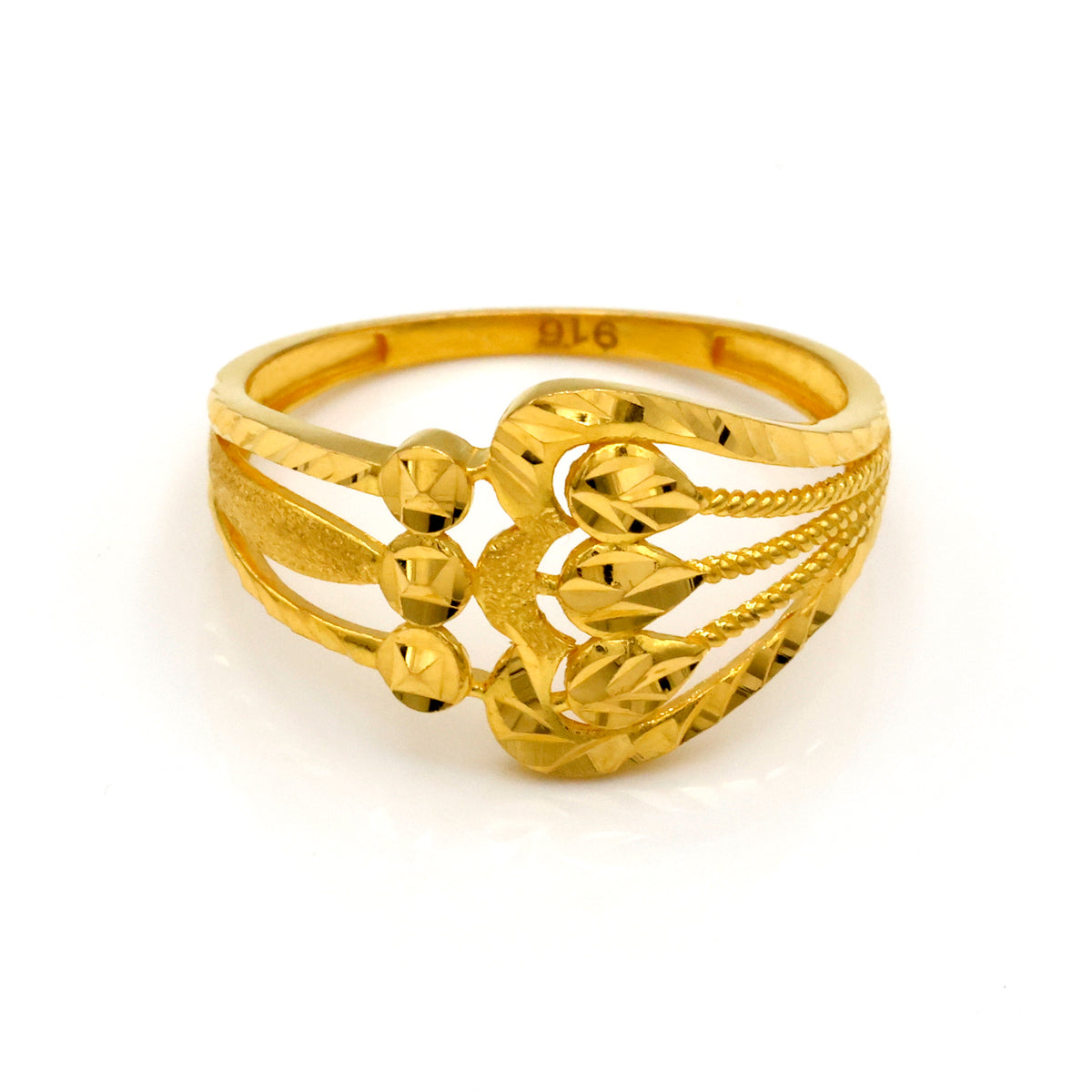 Al Fanan - Elegant Design 22K Gold Ring