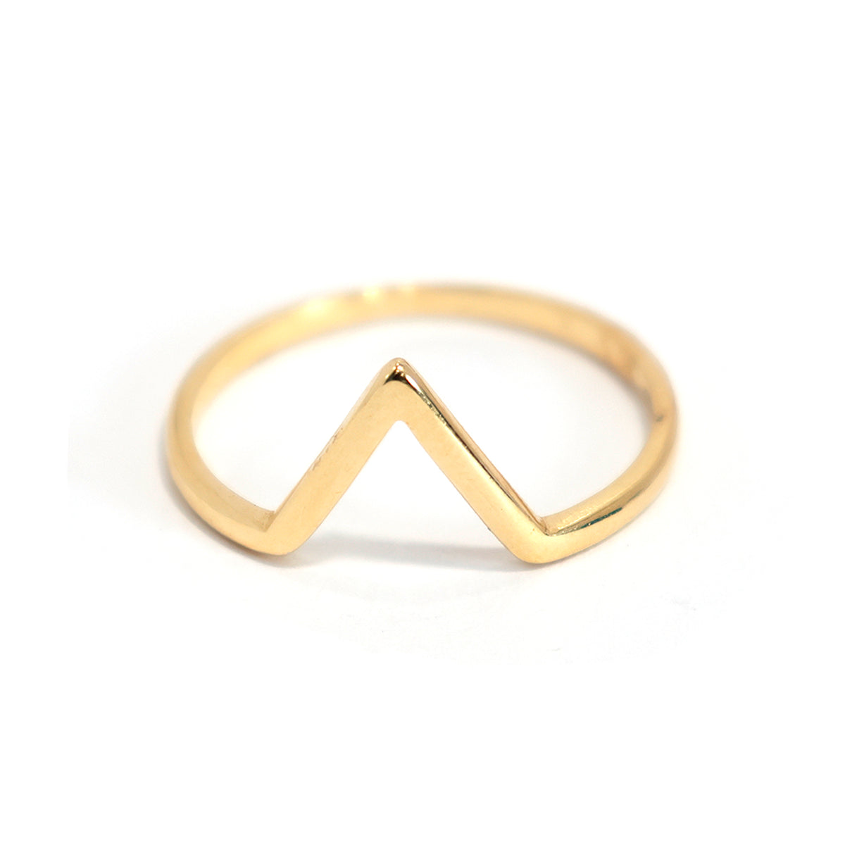 18K Gold Ring – Slim Band with high-polish finish – Main View