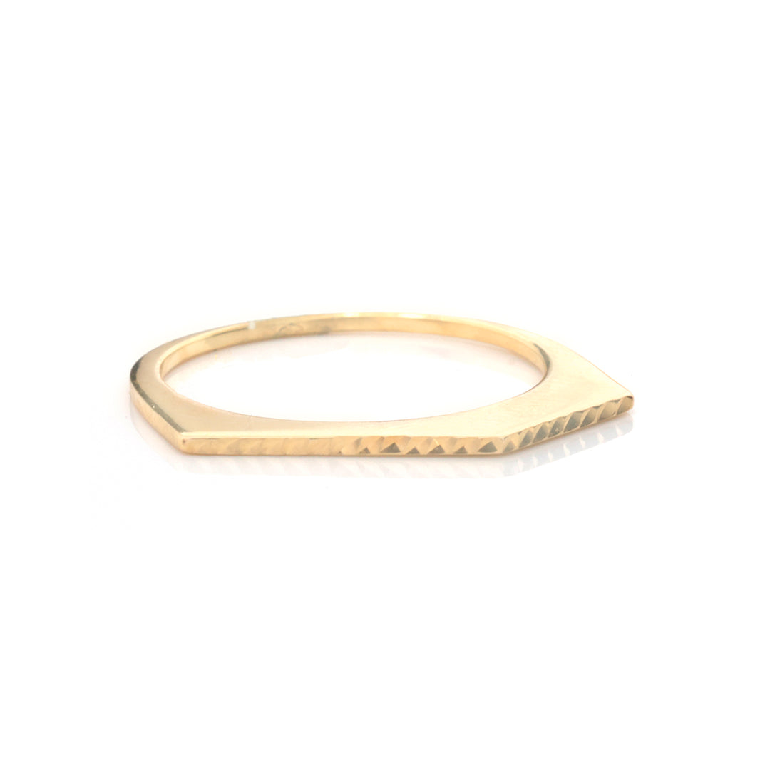18K Gold Fluted Kite Cluster Ring