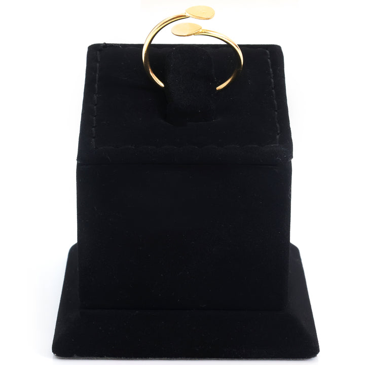 18K Gold Diamond-Cut Duo Heart Ring