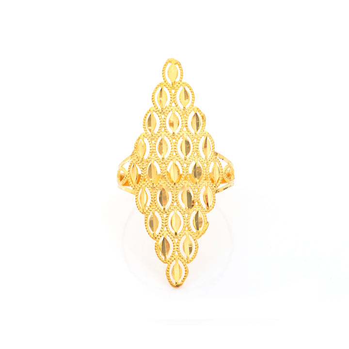 22K Gold Marquise Diamond Lattice Ring - Zero making charge