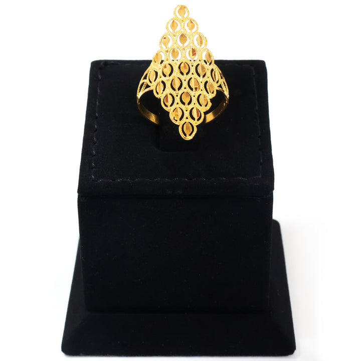 22K Gold Marquise Diamond Lattice Ring - Zero making charge