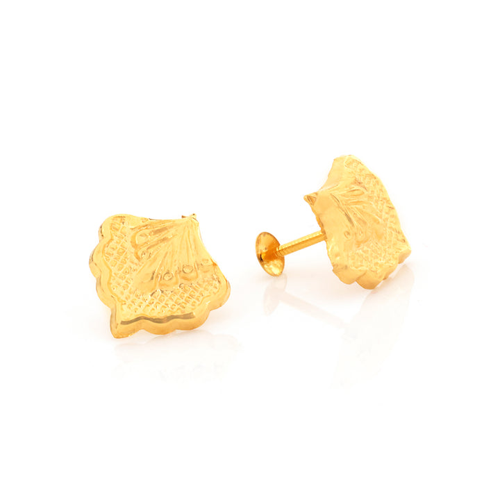 18K Gold Blossom Necklace &amp; Earring Set