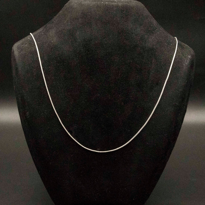 18K White Gold Chain Zero Making Charges AFZM00490