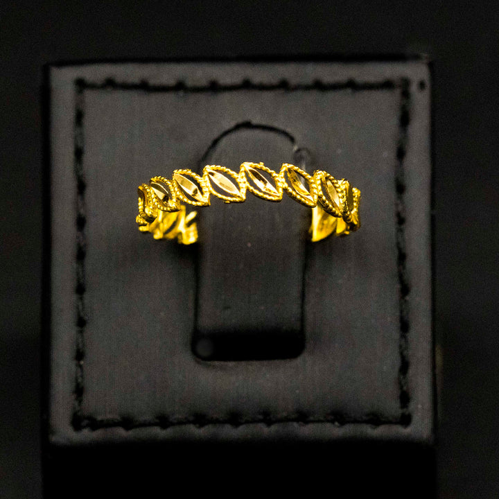 21K Gold Ring In Zero Making Charges AFZM00501