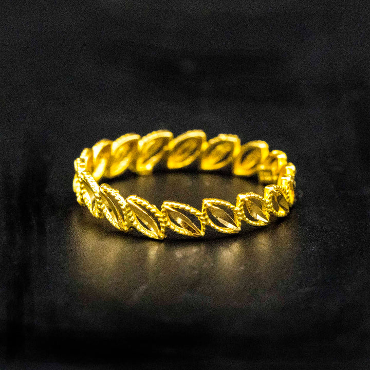 21K Gold Ring In Zero Making Charges AFZM00501