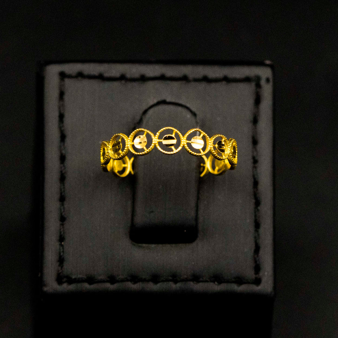 21K Gold Ring In Zero Making Charges AFZM00502