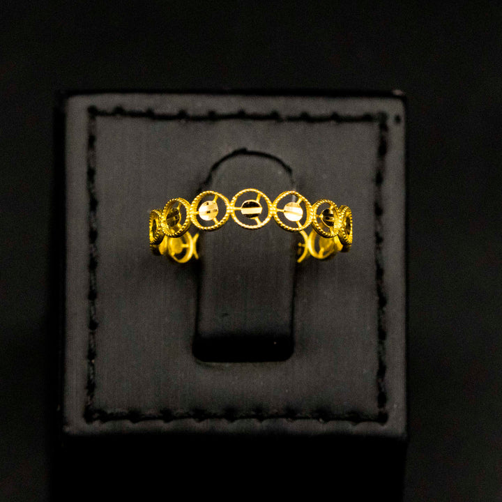 21K Gold Ring In Zero Making Charges AFZM00502