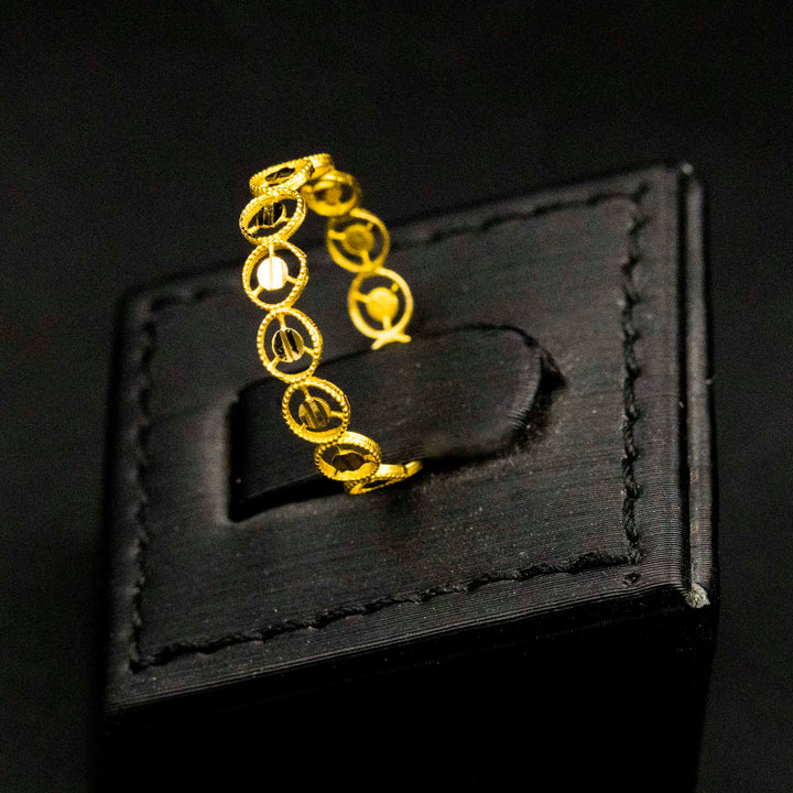 21K Gold Ring In Zero Making Charges AFZM00502