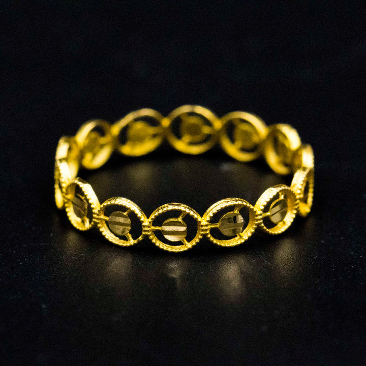 21K Gold Ring In Zero Making Charges AFZM00502