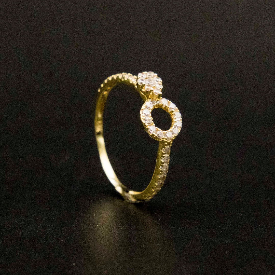 18K Gold Promise Finger Ring with No Making Charge - AL FANAN
