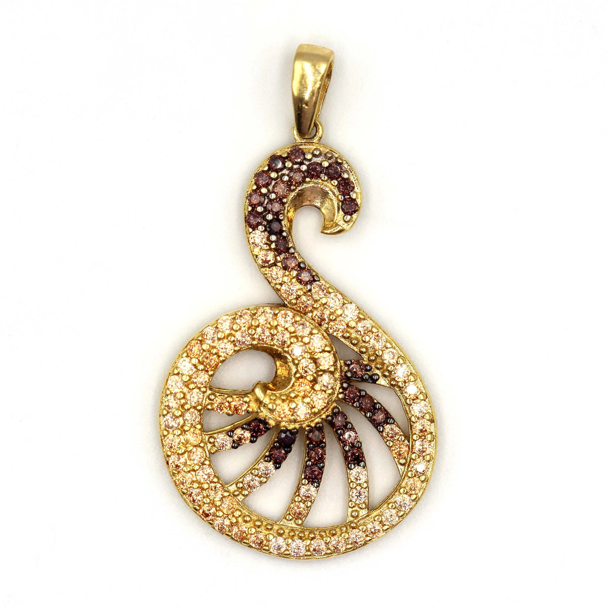 18K S letter Sparkling Stones - AL FANAN