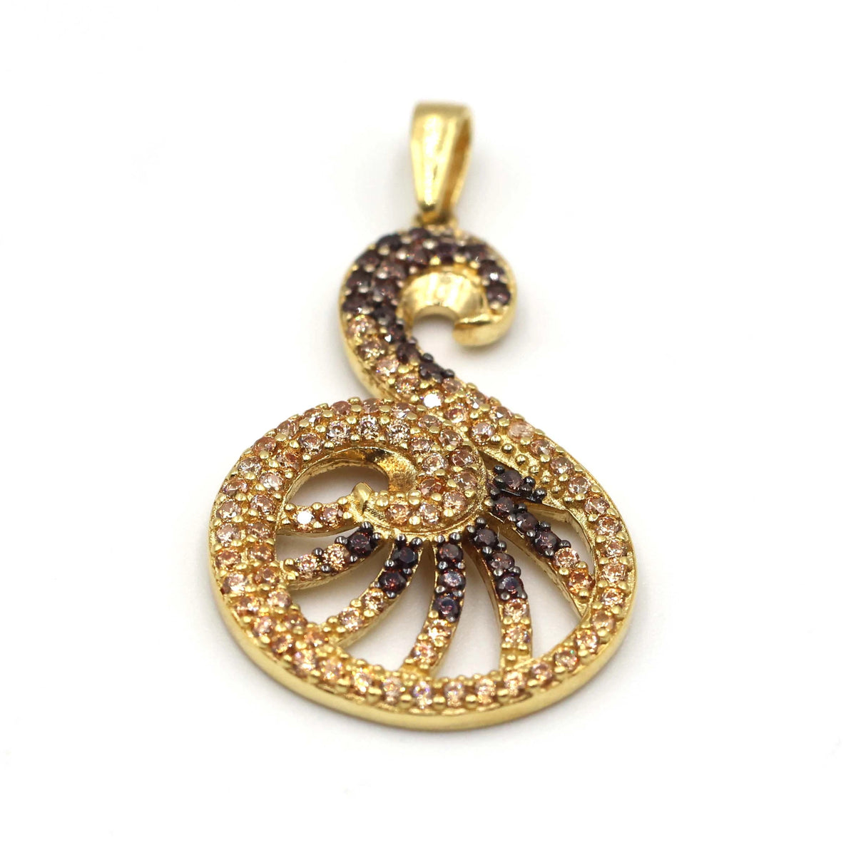 18K S letter Sparkling Stones - AL FANAN