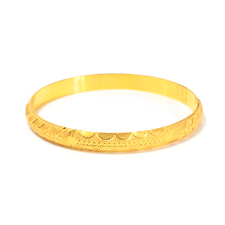 21K Gold Wave &amp; Scallop Bangle