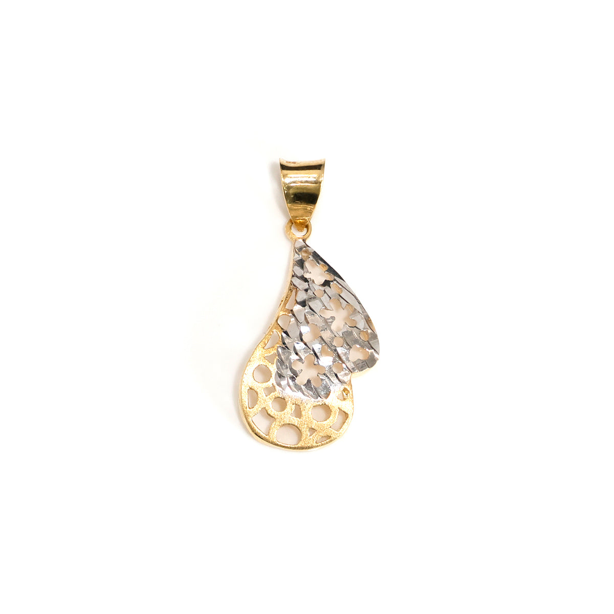 18K Gold Charms & Pendants – Two-tone Plain Finish – Main View