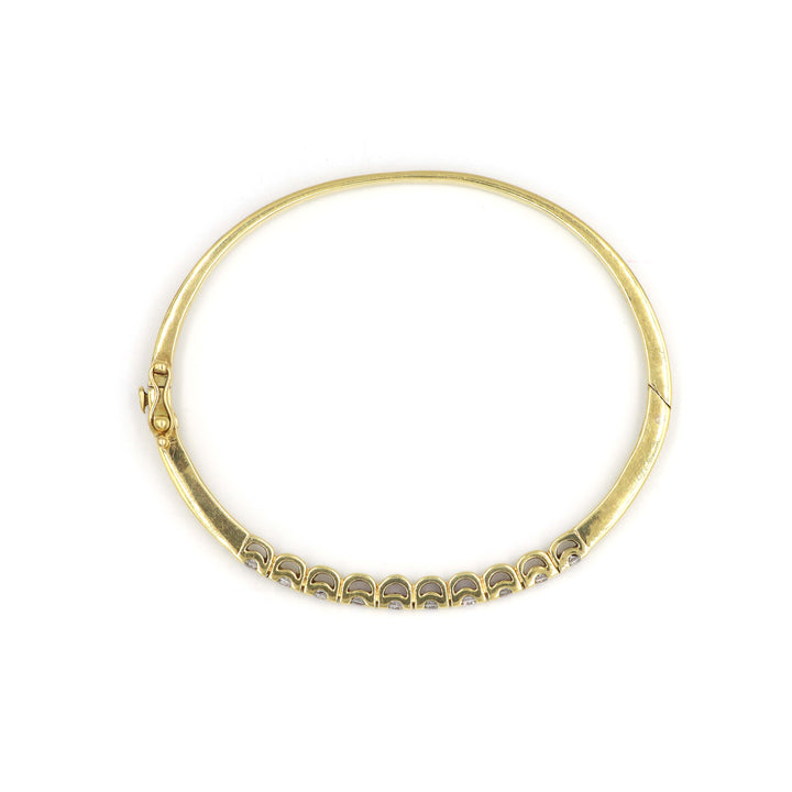 18K Yellow Gold Hinged Diamond Bracelet