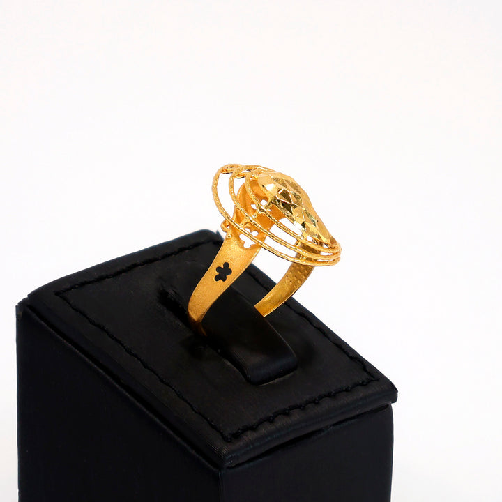 22K Gold Ring – Yellow gold band ring – Zero Making Charge - Side Angle