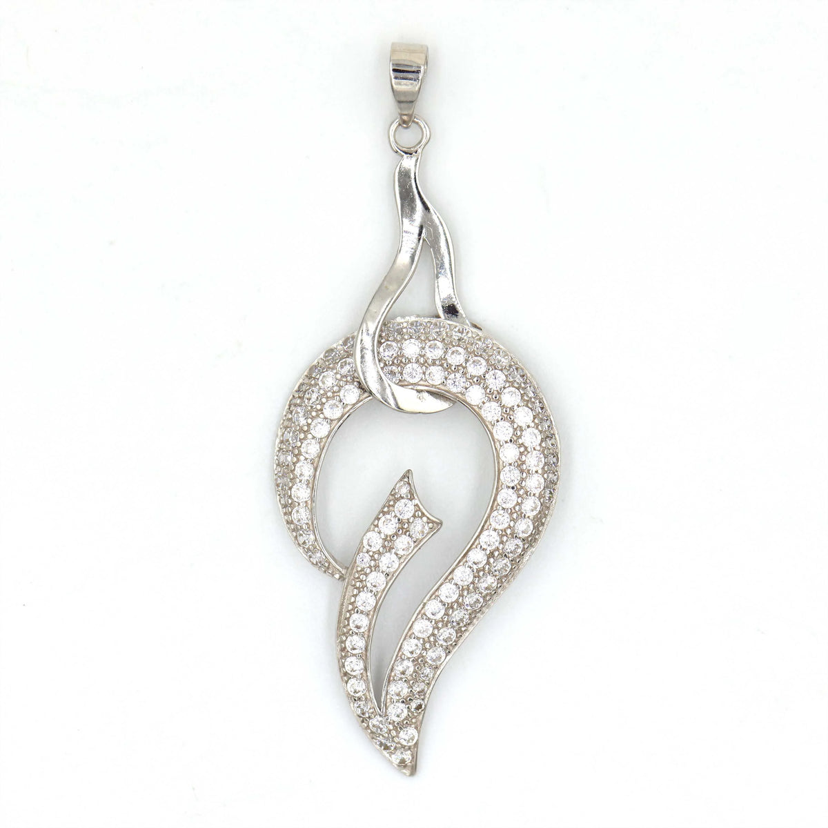 18K Diamond Curved Pendant - AL FANAN