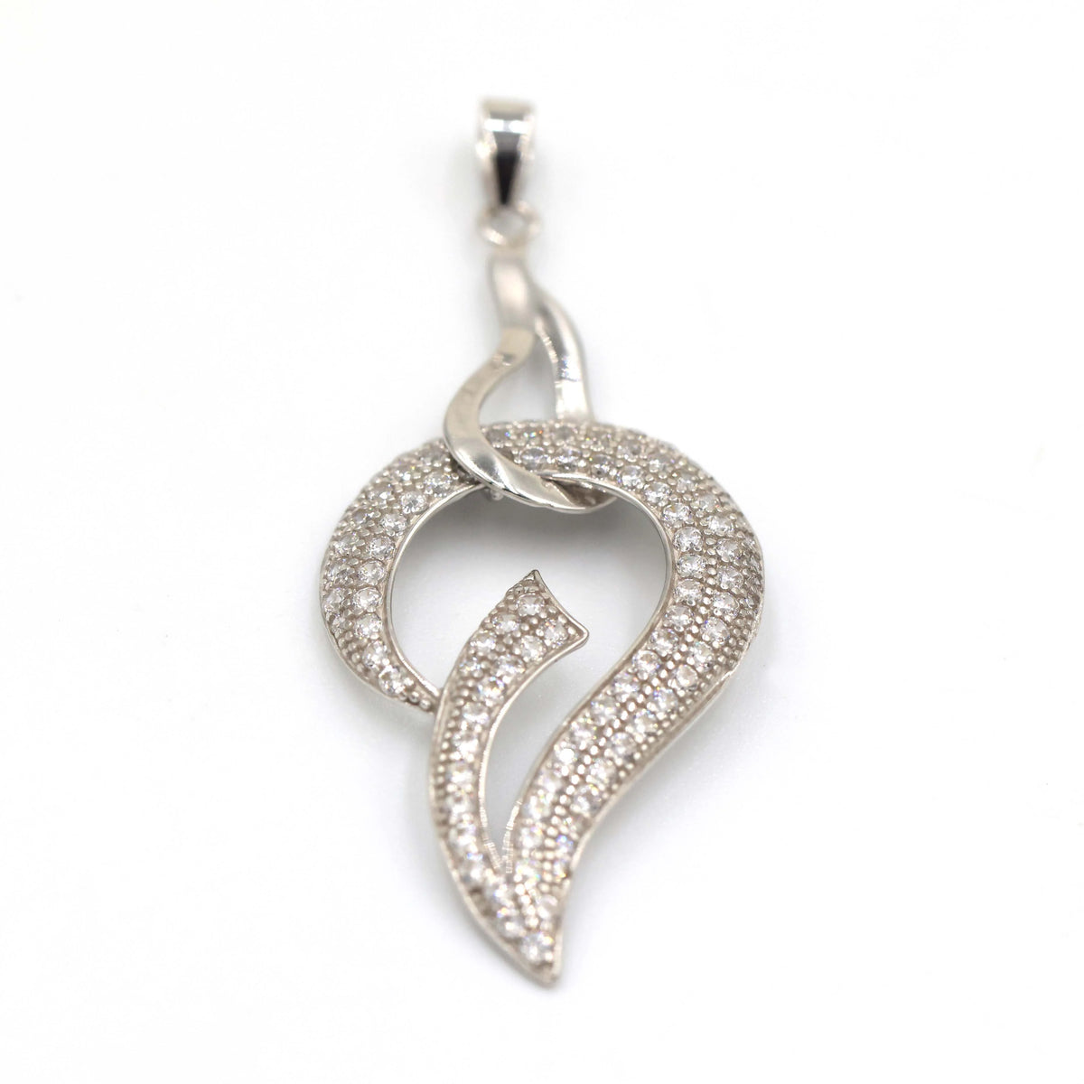 18K Diamond Curved Pendant - AL FANAN