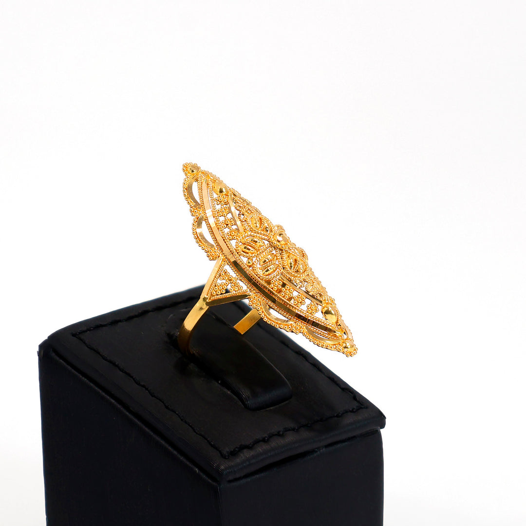 22K Gold Ring – polished minimal style – Zero Making Charge - Side Angle