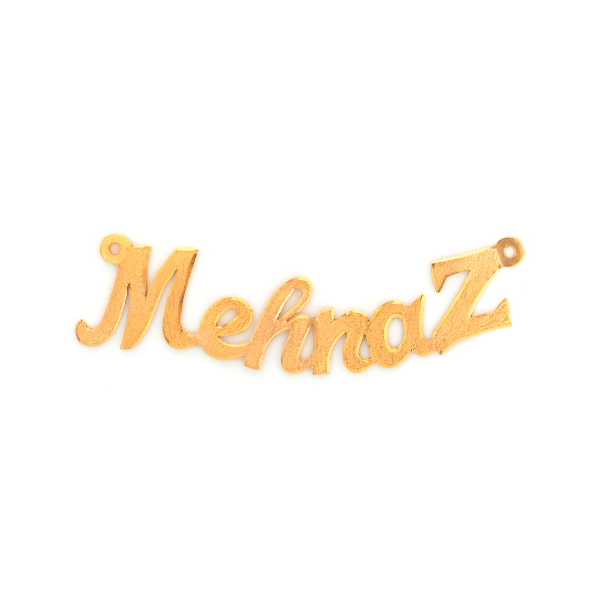 22K Gold Personalized 'MehnaZ' Script Name Pendant