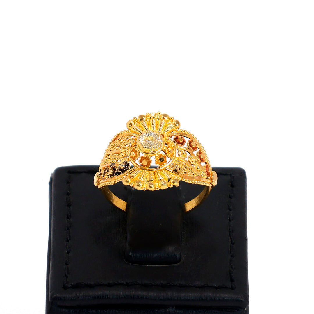 22K ذهب خاتم – Two-tone band خاتم – بدون مصنعية - Main View