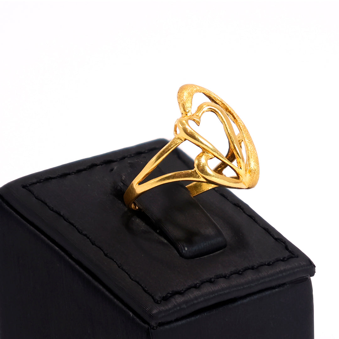 22K Gold Ring – slim everyday-wear profile – Zero Making Charge - Side Angle