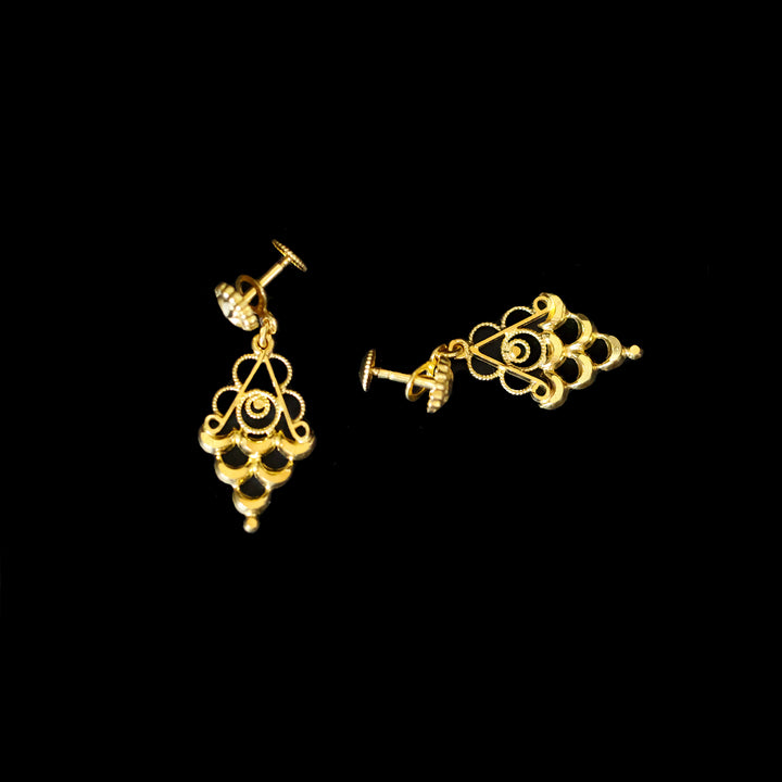 22K Gold Earrings No Making Charges BG80005590