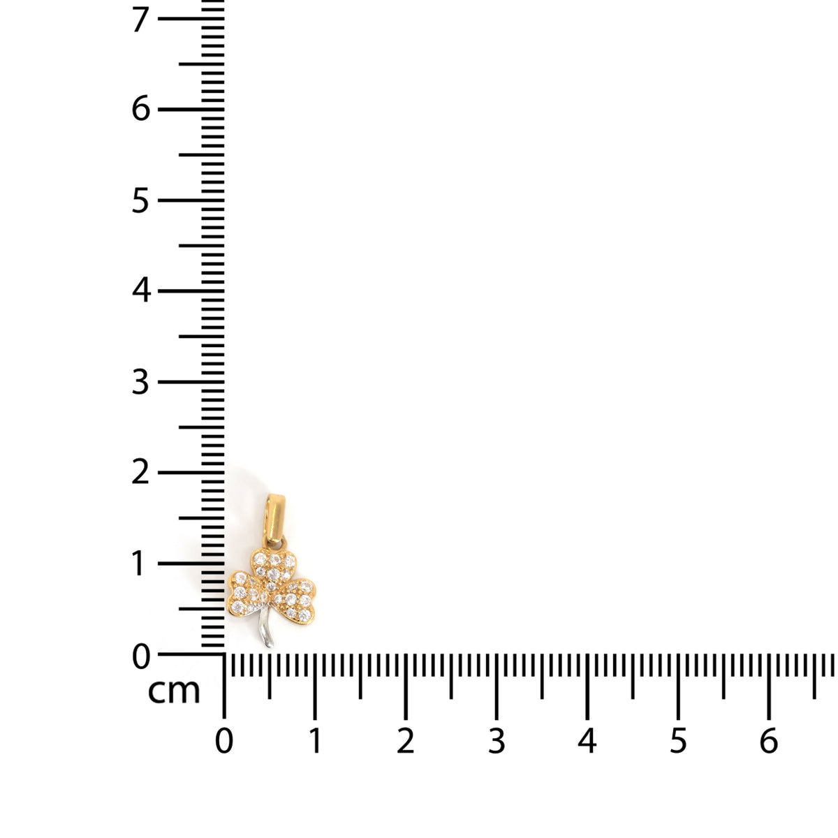 21K Gold Pendant – Sparkling Classic Pendant – Zero Making Charge - Size Reference