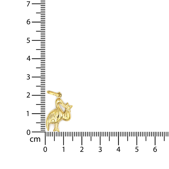 18K Gold Duck Pendant