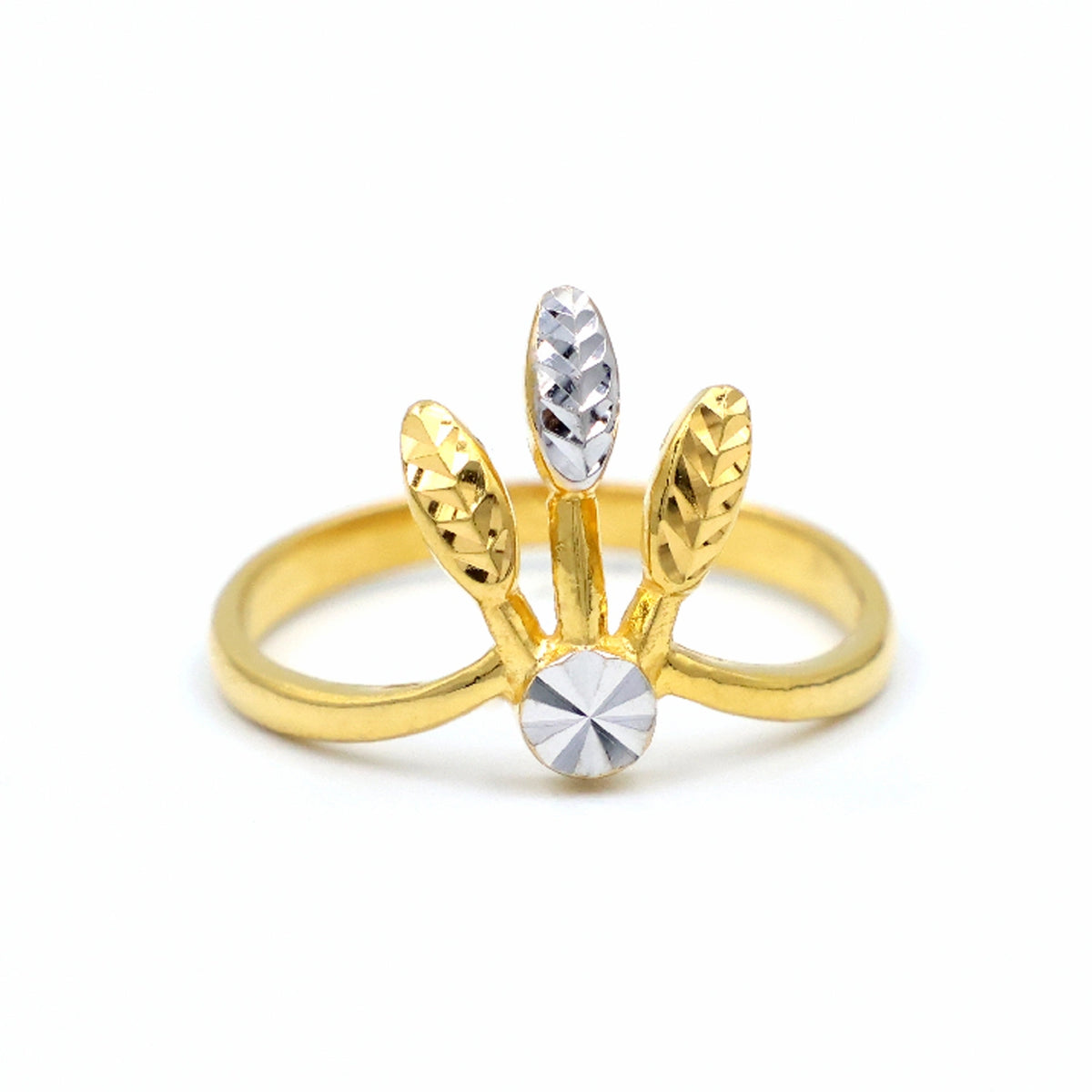 Leafy Floral 22K ذهب خاتم - الفنان