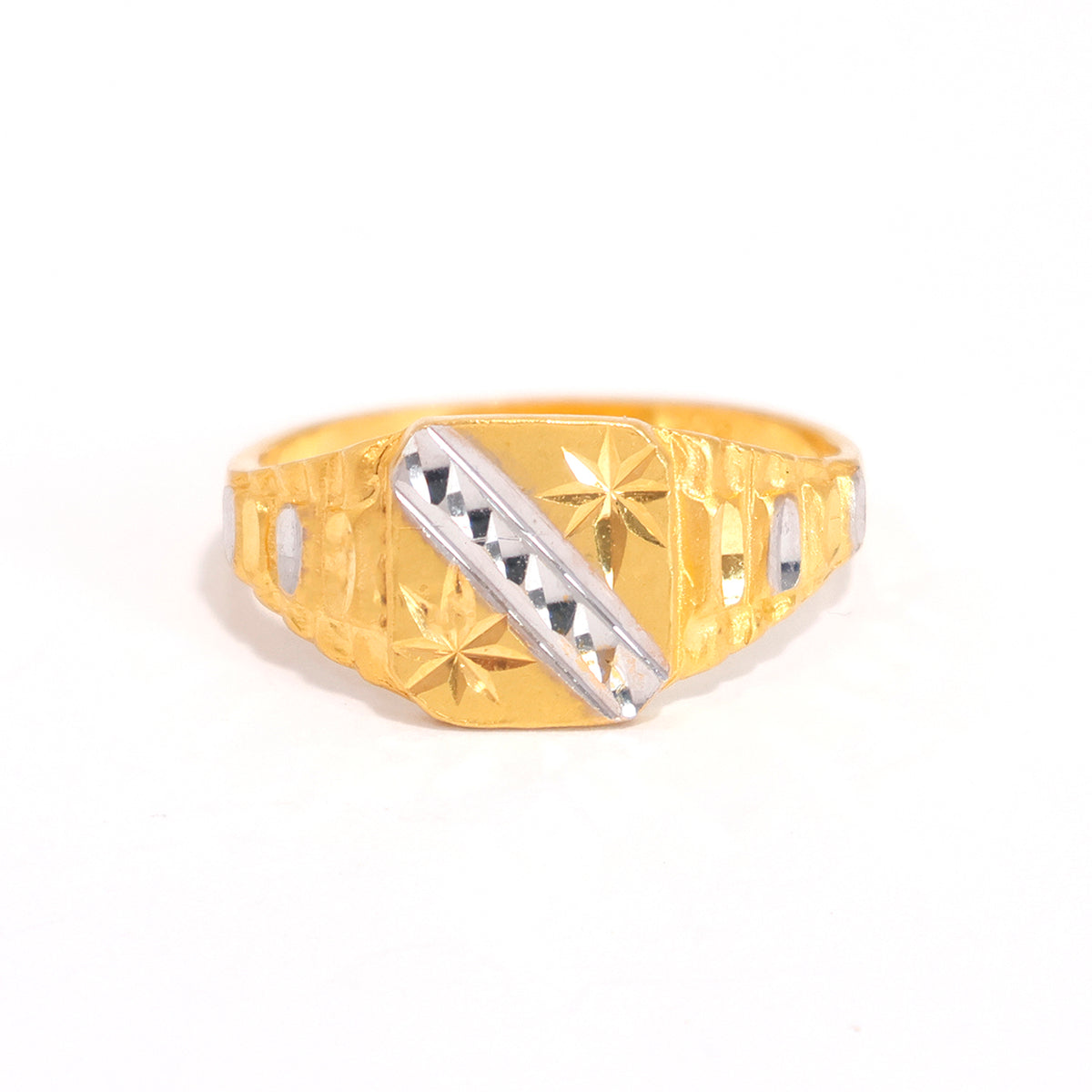 22K ذهب خاتم – محفور Signet Design – بدون مصنعية - Main View