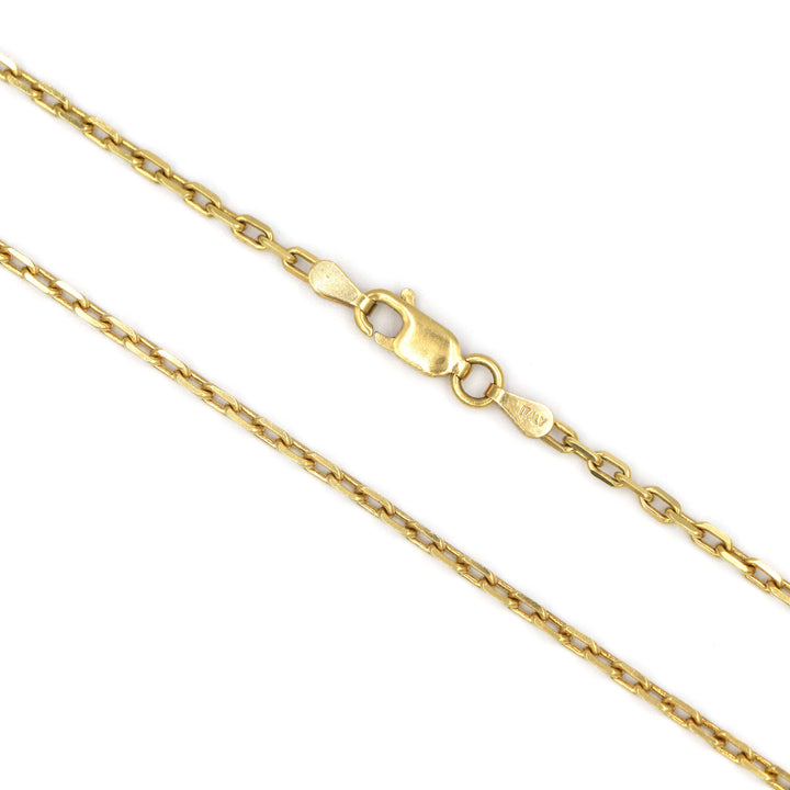 Stylish 18K Gold Square Link Chain Necklace