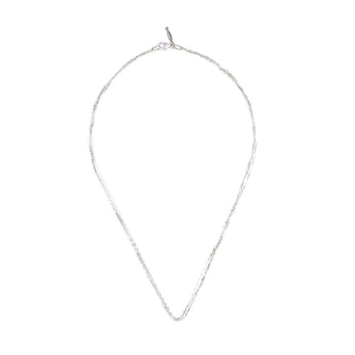 Elegant 18K White Gold Box Chain Necklace