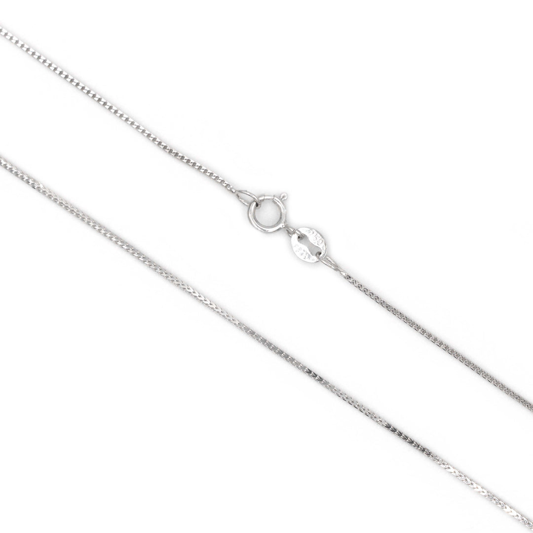 Elegant 18K White Gold V Chain Necklace