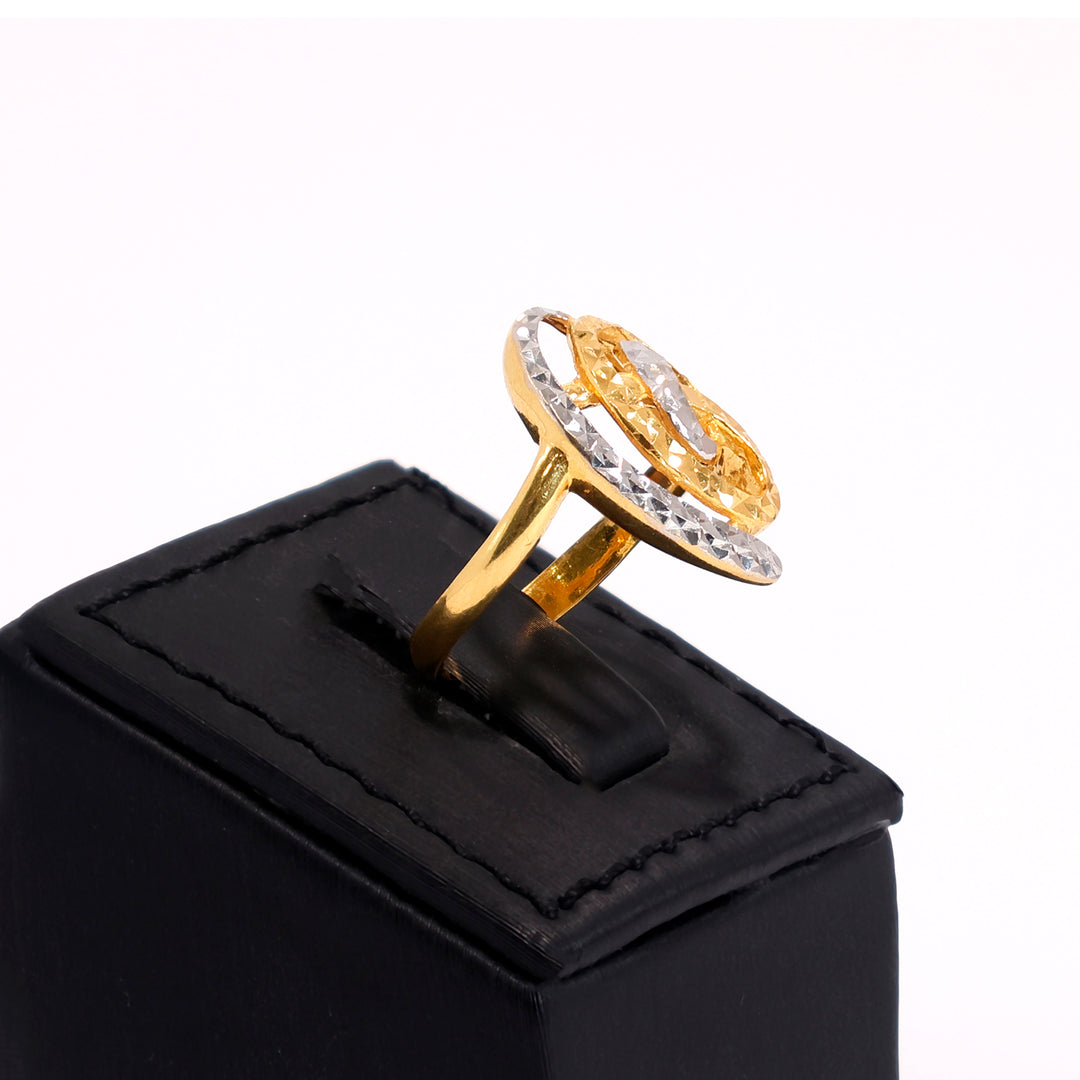 22K Gold Ring – Two-tone band ring – Zero Making Charge