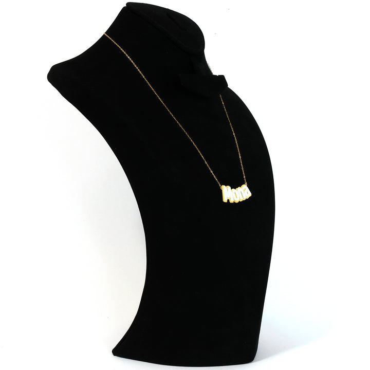 18K Gold Necklace – Mona Nameplate Design