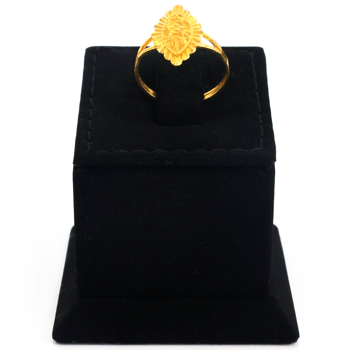 22K Gold Marquise Sunray Filigree Ring