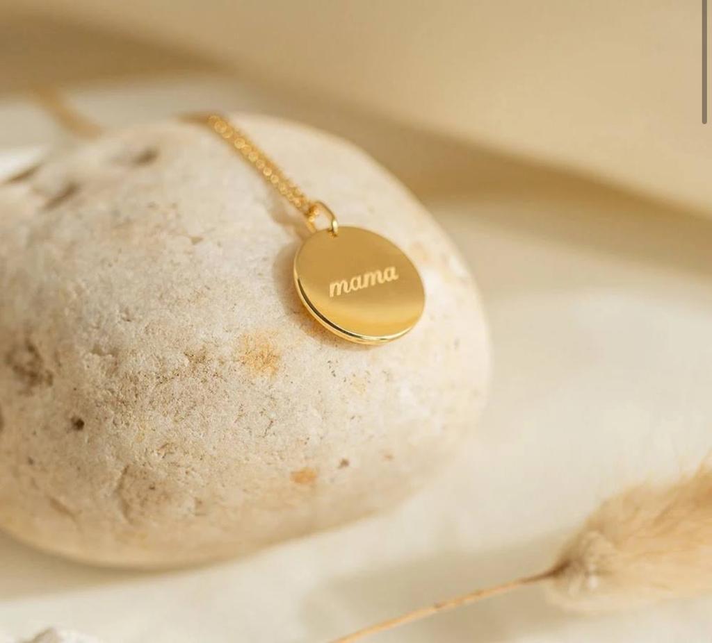 18K Gold Personalized Perfection: A Golden Coin Name Engraving Necklace
