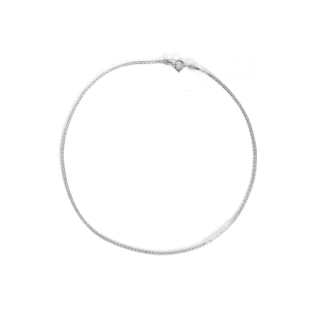 Silver Anklet – Minimal Fine-Link Chain