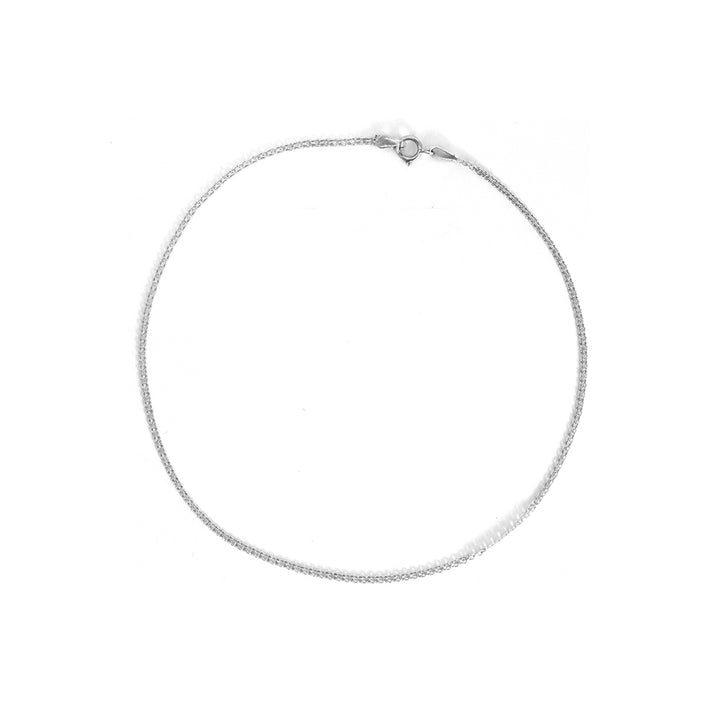 Silver Anklet – Minimal Fine-Link Chain
