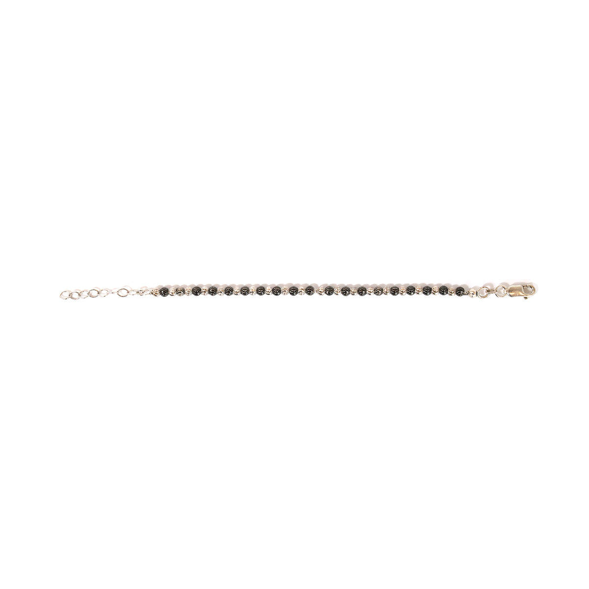 Bracelet with small stones on a white background