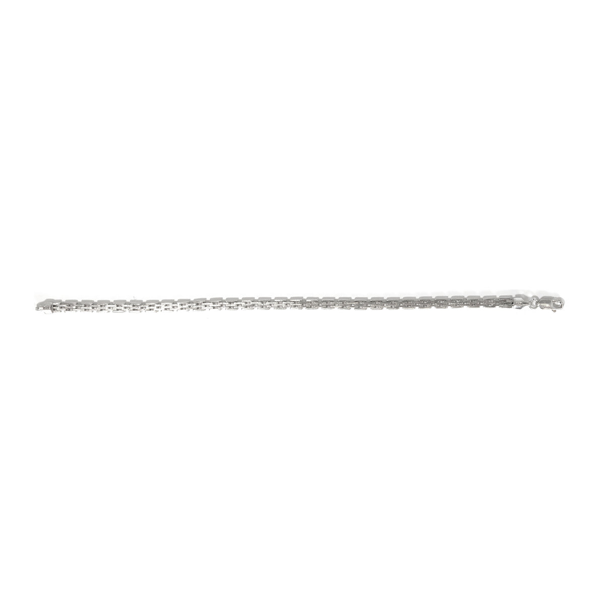 Black metal bracket on a white background