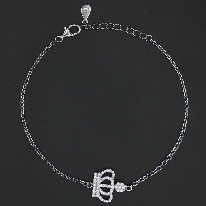 925 Silver Crown Bracelet for her
