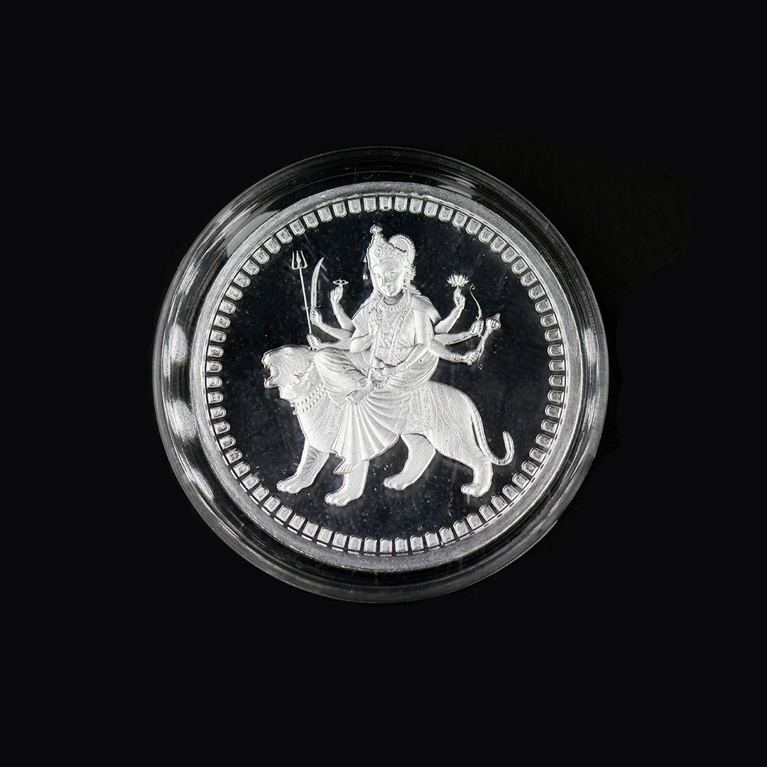 925 Silver Coin Vageshwari Idol SCO00008