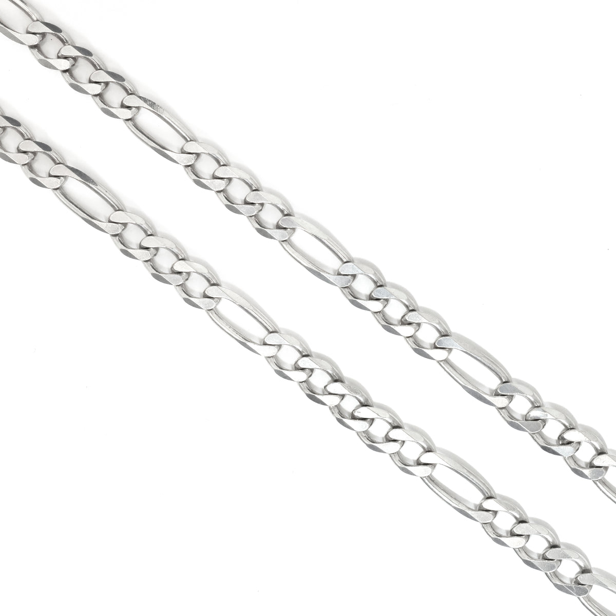 Silver chain on a white background