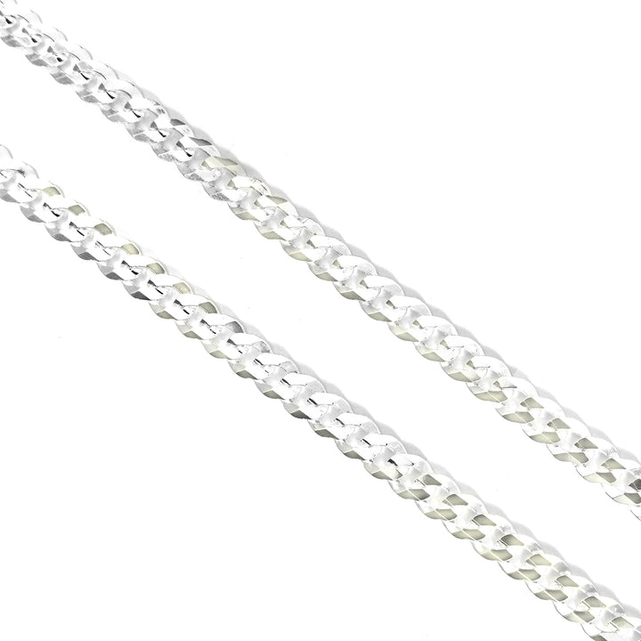 Silver chain on a white background